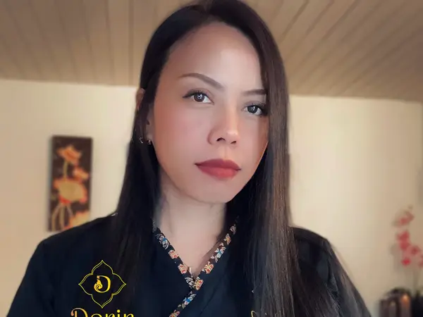 Portrait of a woman in a Thai massage salon interior